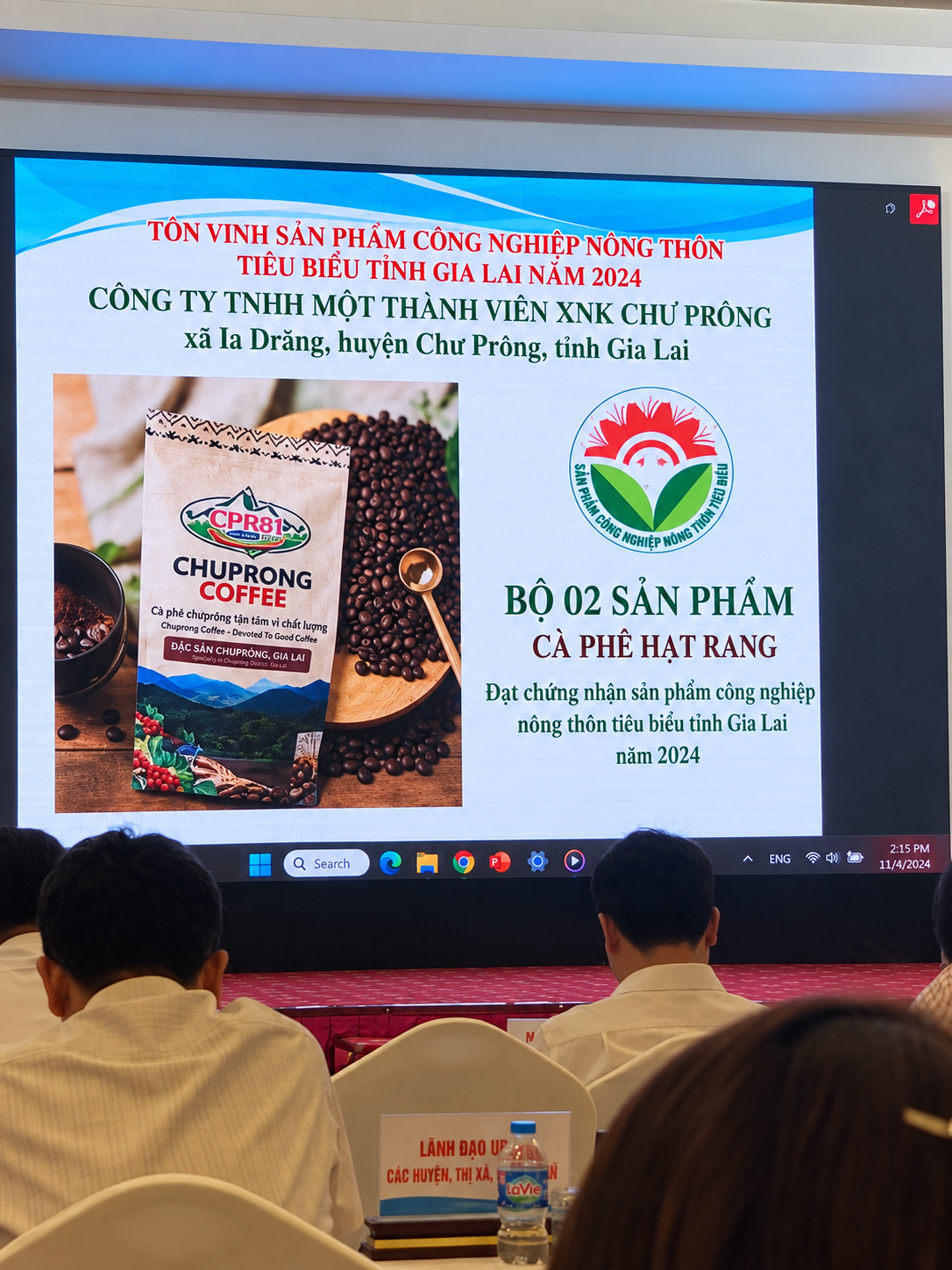 Chuprong Coffee được tôn vinh sản phẩm công nghiệp nông thôn tiêu biểu tỉnh Gia Lai năm 2024